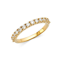Load image into Gallery viewer, 14K Yellow Gold 2mm Clear CZ Ladies Wedding Band
