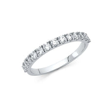 Load image into Gallery viewer, 14K White Gold 2mmClear CZ Ladies Wedding Band