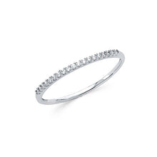 Load image into Gallery viewer, 14K White Gold 1.5mm Clear CZ Ladies Wedding Band