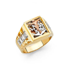 Load image into Gallery viewer, 14K Tri Color CZ Men&#39;s Rings - silverdepot