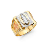 14K Two Tone CZ Men's Rings