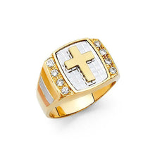 Load image into Gallery viewer, 14K Two Tone CZ Men's Rings - silverdepot