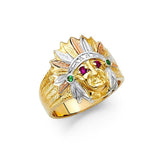 14K Yellow Gold CZ Men's Rings