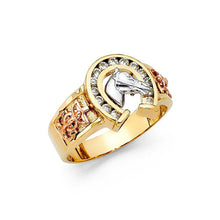 Load image into Gallery viewer, 14K Yellow Gold CZ Men's Rings - silverdepot