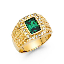 Load image into Gallery viewer, 14K Yellow Gold CZ Men's Ring - silverdepot