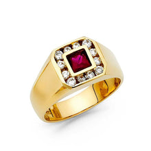 Load image into Gallery viewer, 14K Yellow Gold CZ Men's Ring - silverdepot