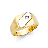 14K Two Tone Men's Ring