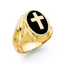 Load image into Gallery viewer, 14K Yellow Gold Onyx Men's Ring - silverdepot