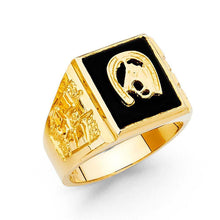 Load image into Gallery viewer, 14K Yellow Gold Onyx Men's Ring - silverdepot