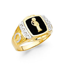 Load image into Gallery viewer, 14K Yellow Gold Onyx Men's Ring - silverdepot