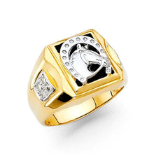 Load image into Gallery viewer, 14K Yellow Gold Onyx Men's Ring - silverdepot