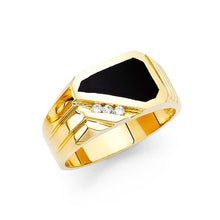 Load image into Gallery viewer, 14K Yellow Gold Onyx Men's Ring - silverdepot
