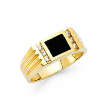 Load image into Gallery viewer, 14K Yellow Gold Onyx Men's Ring - silverdepot