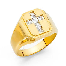 Load image into Gallery viewer, 14K Yellow Gold CZ Men&#39;s Rings - silverdepot