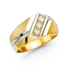 Load image into Gallery viewer, 14K Yellow Gold CZ Men&#39;s Ring - silverdepot