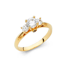 Load image into Gallery viewer, 14K Yellow CZ Engagement Ring