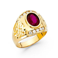Load image into Gallery viewer, 14K Yellow Gold CZ Men's Ring - silverdepot