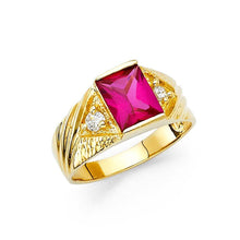 Load image into Gallery viewer, 14K Yellow Gold CZ Men's Ring - silverdepot