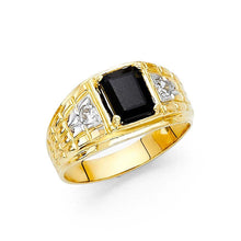 Load image into Gallery viewer, 14K Yellow Gold CZ Men's Ring - silverdepot
