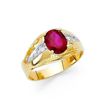 Load image into Gallery viewer, 14K Yellow Gold CZ Men's Ring - silverdepot