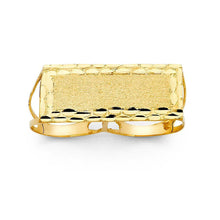 Load image into Gallery viewer, 14K Yellow Gold 17mm 2 Finger Men&#39;s Ring - silverdepot