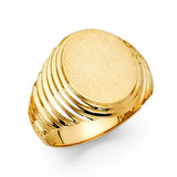 14K Yellow Gold 15mm Men's Ring