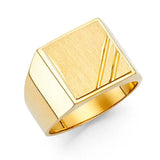 14K Yellow Gold 14mm Men's Ring