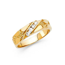 Load image into Gallery viewer, 14K Yellow Gold 6mm CZ Men&#39;s Ring - silverdepot