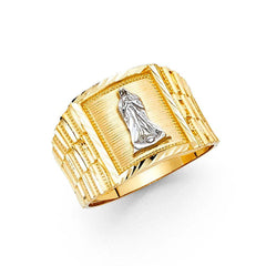 14K Yellow Gold 14mm Men's Ring