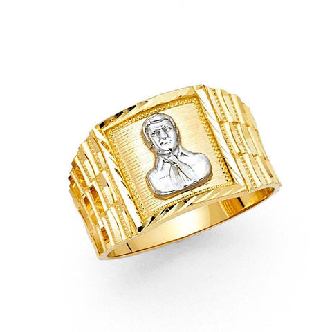 14K Yellow Gold 14mm Men's Ring