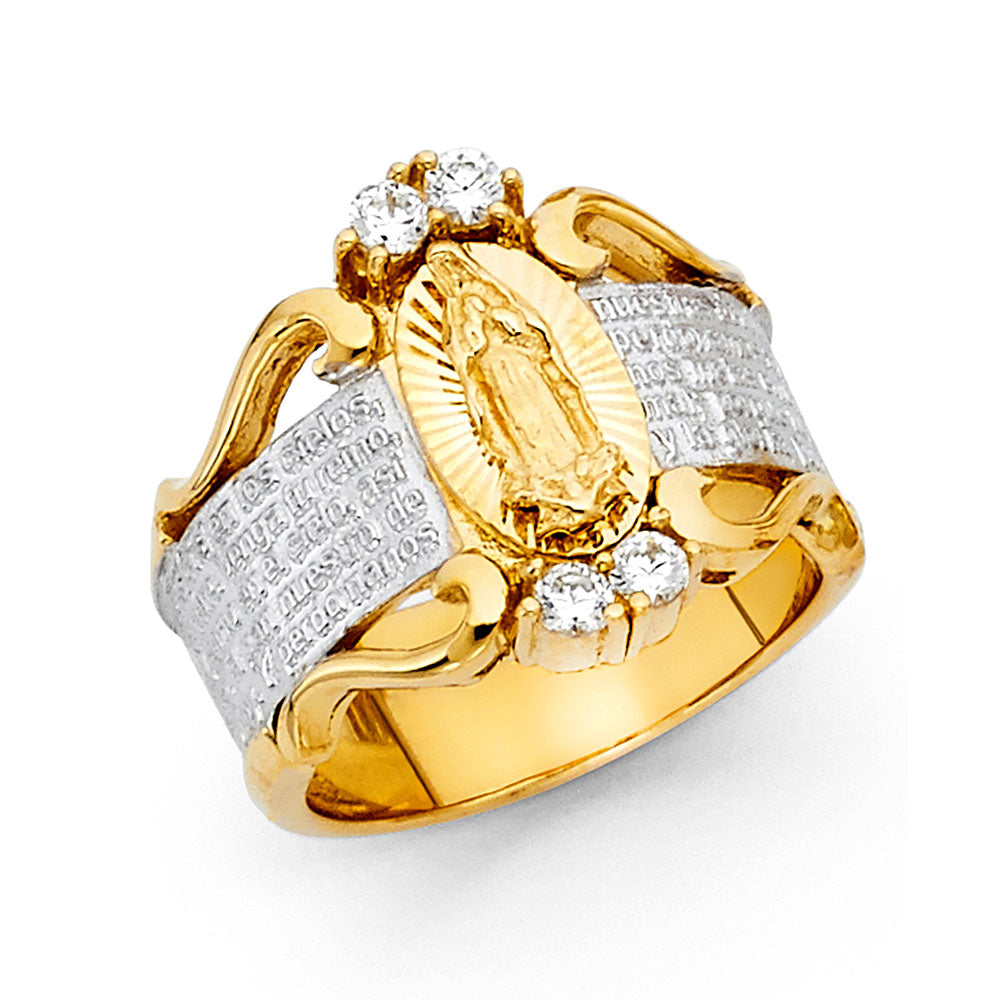 14K Yellow CZ WED BAND 8.8grams