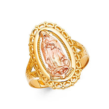 Load image into Gallery viewer, 14K Two Tone 20mm Our Lady of Guadalupe Ring - silverdepot