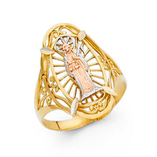 Load image into Gallery viewer, 14K Tri Color 20mm Assorted Fancy Ring - silverdepot