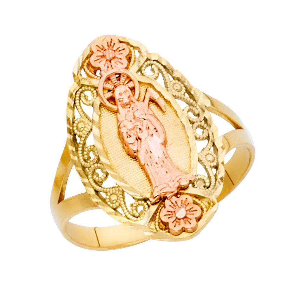 14K Tri Color Assorted Fancy Ring
