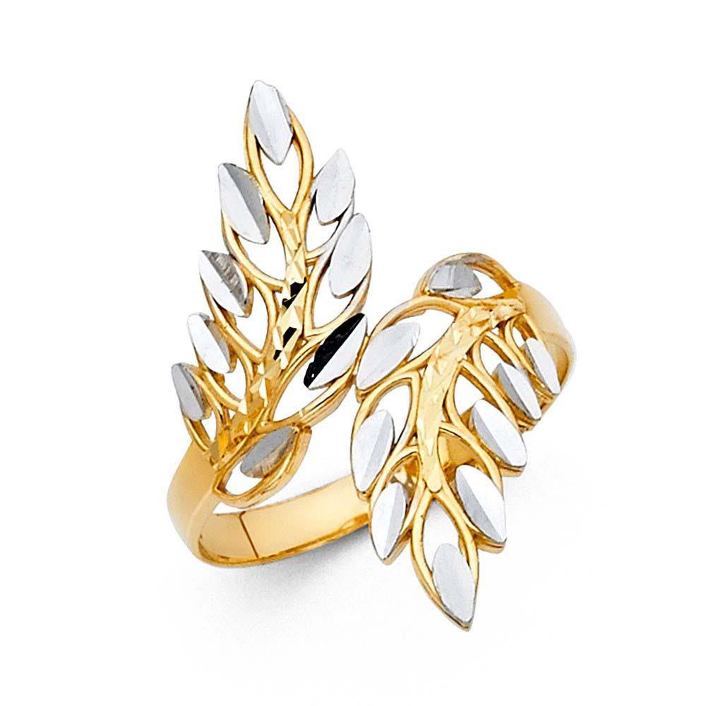 14K Two Tone 27mm Assorted Fancy Ring - silverdepot