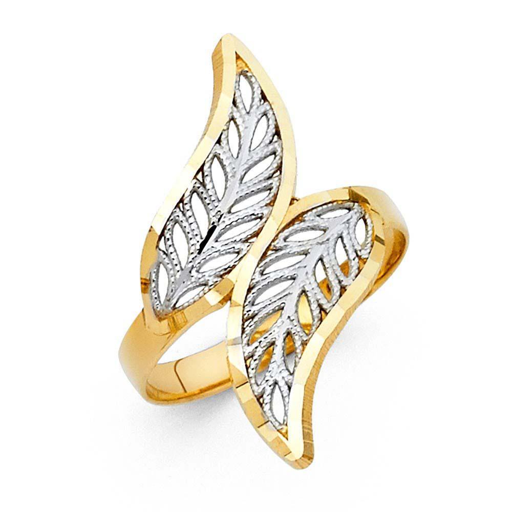 14K Two Tone 26mm Assorted Fancy Ring