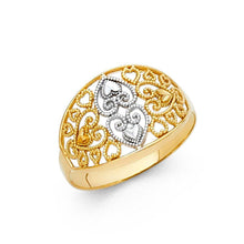 Load image into Gallery viewer, 14K Two Tone 12mm Assorted Fancy Ring - silverdepot