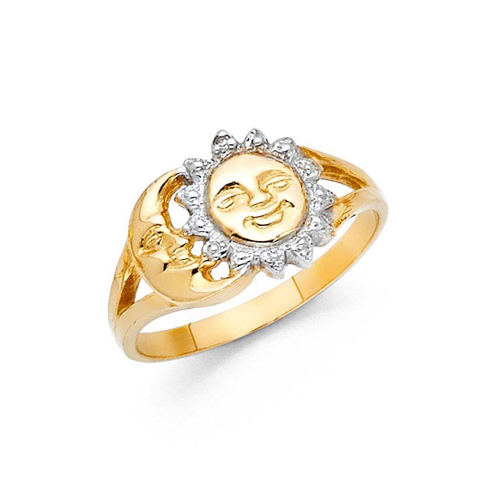 14K Two Tone 10mm Assorted Fancy Ring