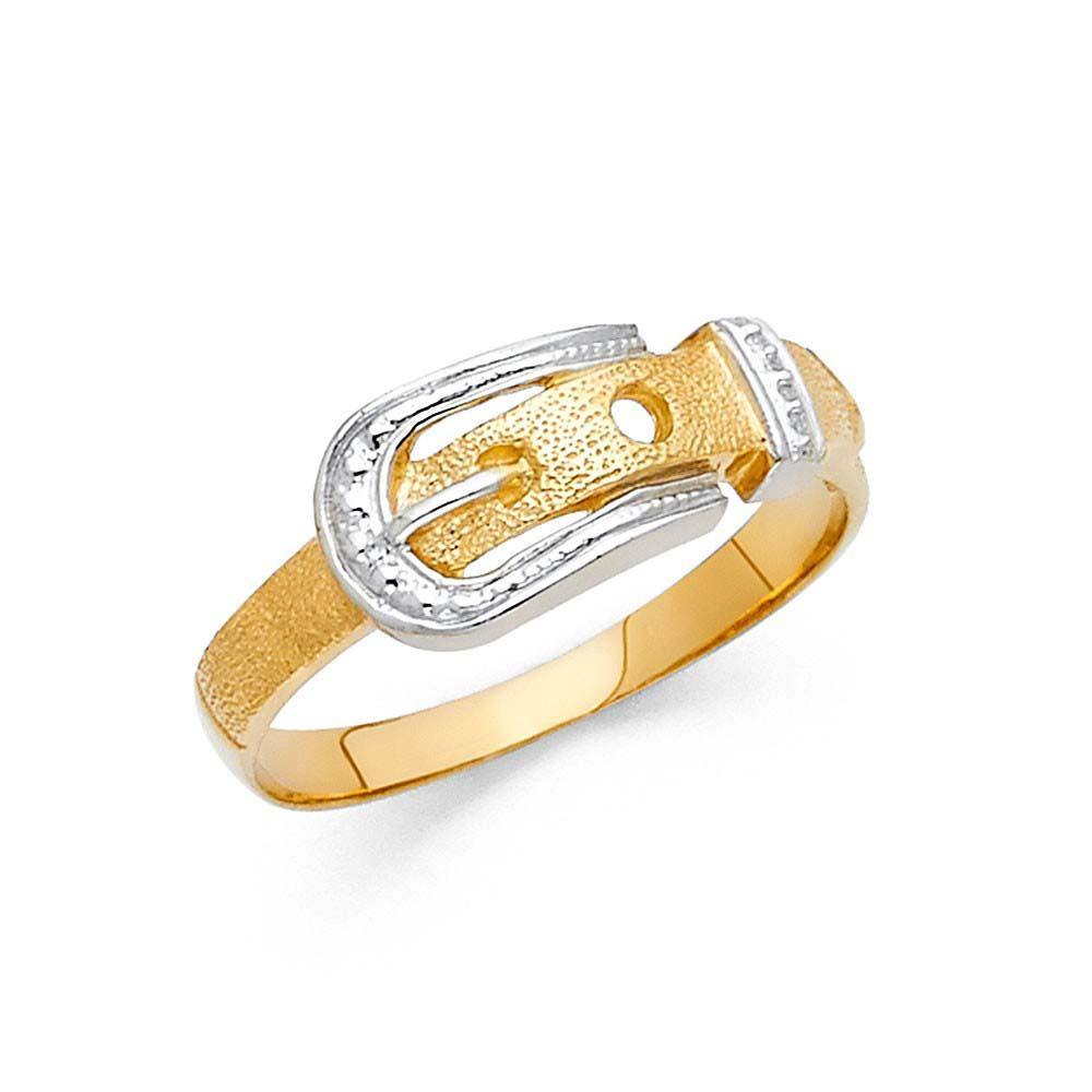 14K Two Tone 7mm Assorted Fancy Ring - silverdepot