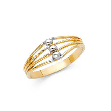 Load image into Gallery viewer, 14K Two Tone 7mm Assorted Fancy Ring - silverdepot