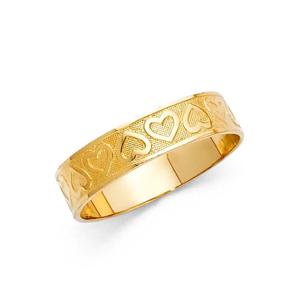 14K Yellow Gold 5mm Assorted Fancy Ring