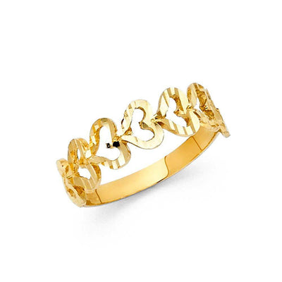 14K Yellow Gold 6mm Assorted Fancy Ring - silverdepot