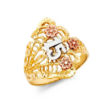 Load image into Gallery viewer, 14K Tri Color 20mm 15 Years Ring - silverdepot