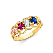 Load image into Gallery viewer, 14K Yellow Gold CZ Rings and Mother Semanario Ring - silverdepot