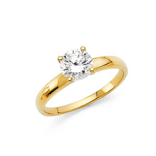Load image into Gallery viewer, 14K Yellow CZ Engagement Ring
