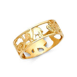 14K Yellow Gold 6mm Lucky Ring