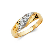 Load image into Gallery viewer, 14K Yellow Gold Round 6mm CZ Men's Band