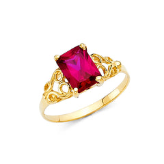 14K Yellow CZ FANCY Ring 1.8grams