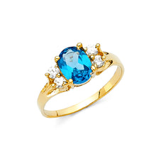 Load image into Gallery viewer, 14K Yellow CZ FANCY Ring 1.7grams