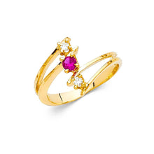 Load image into Gallery viewer, 14K Yellow Gold CZ Rings and Mother Semanario Ring - silverdepot